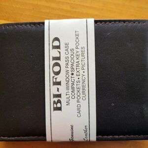 Wallet Men's Brown Leather Bi-Fold NEW